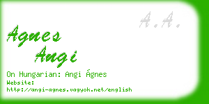 agnes angi business card